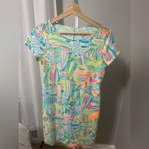 Lilly Pulitzer Cotton boat print short sleeved dress. EUC. Size Small